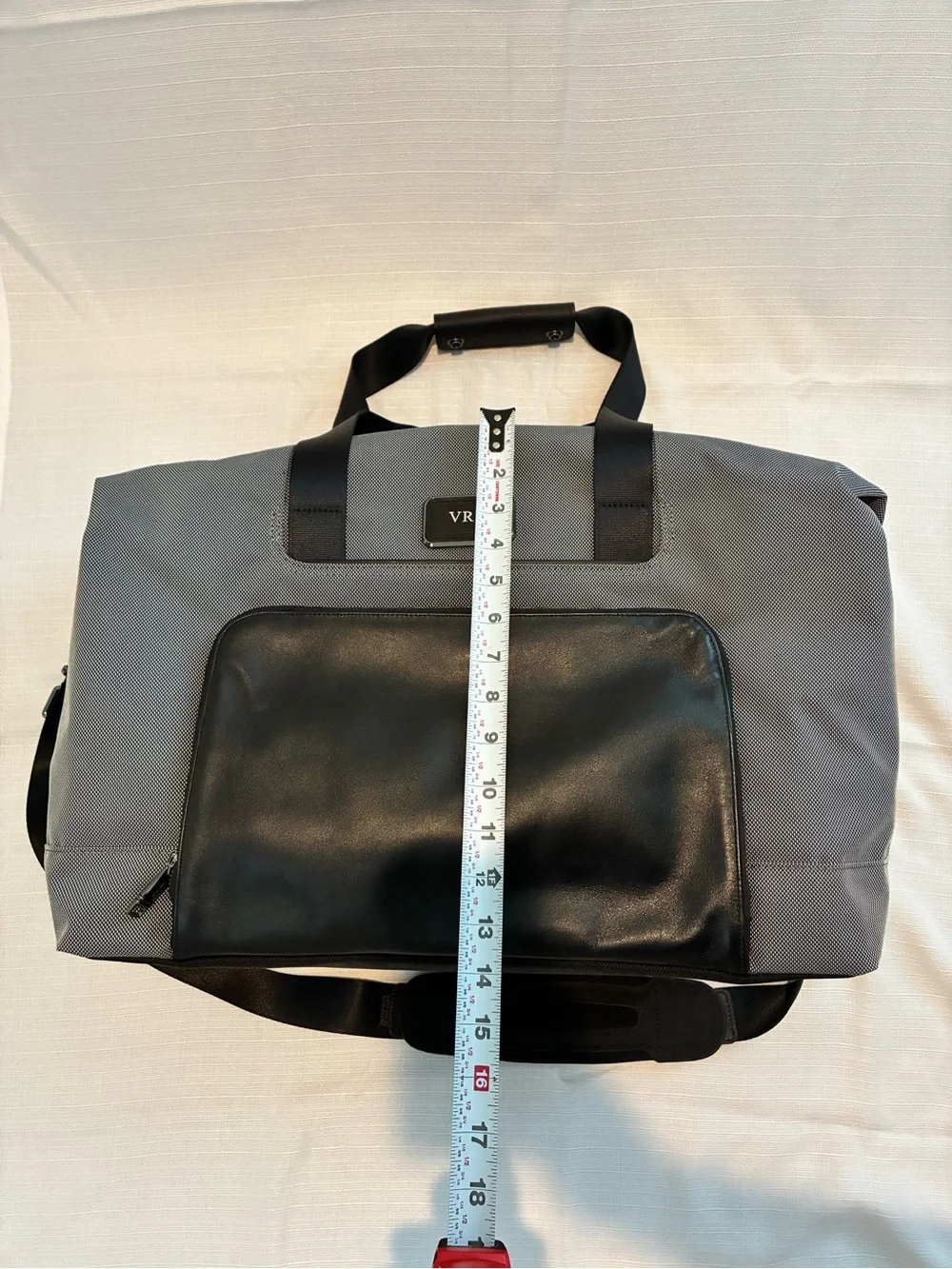 Tumi Men's Alpha X Double Expansion Gray and Black Travel Satchel Duffle Bag